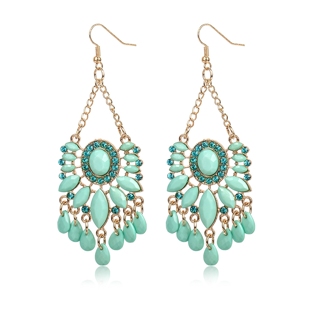 New Design Fashion Vintage Ethnic Acrylic Crystal Earring Bohemia Tassel Statement Dangle Drop Earrings Jewelry Gift For Women
New Design Fashion Vintage Ethnic Acrylic Crystal Earring Bohemia Tassel Statement Dangle Drop Earrings Jewelry Gift For Women