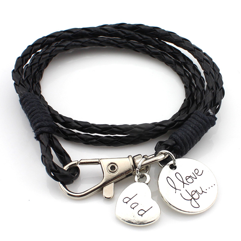 New Vintage Multilayer Woven Charm Bracelets I love you Keychain Bracelet PU Leather bangle For Fashion man&woman Accessories
New Vintage Multilayer Woven Charm Bracelets I love you Keychain Bracelet PU Leather bangle For Fashion man&woman Accessories