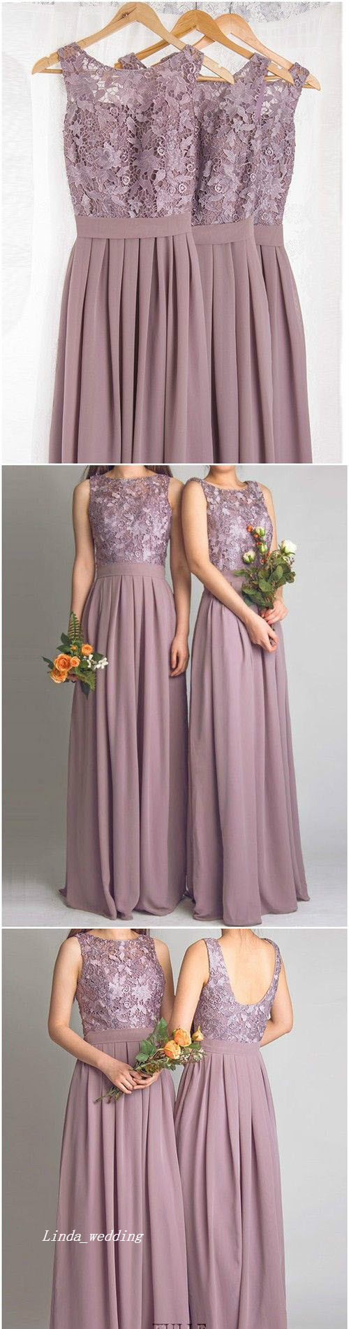 Dusty Rose Bohemian Bridesmaid Dress Formal Applique Chiffon Floor Length Long Maid of Honor Dress Wedding Party Gown