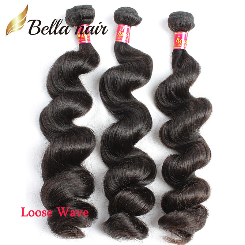 Bella Brazilian Hair 8-34 inch Unprocessed Human Hair Bundles Bone Straight Body Wave Loose Deep Curly Water Wave Natural Wave Hair Slay Extensions Ju