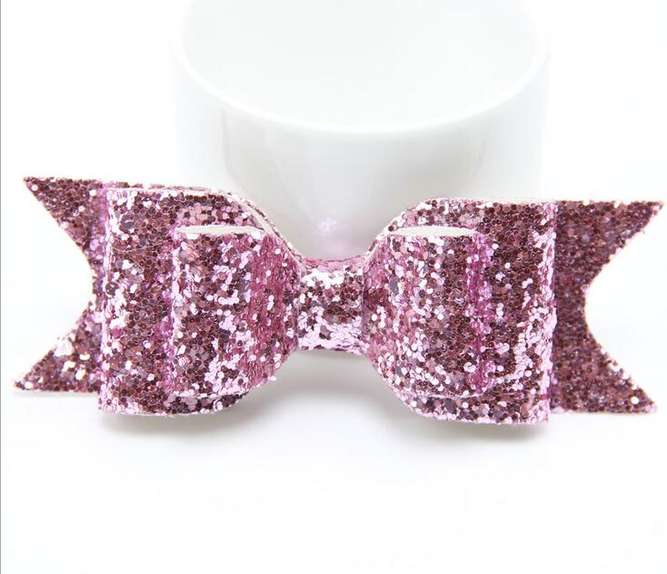 2021 New Baby Headband Girls Bling Hair Band Sequined Double Over-size Bow Knot Headwear