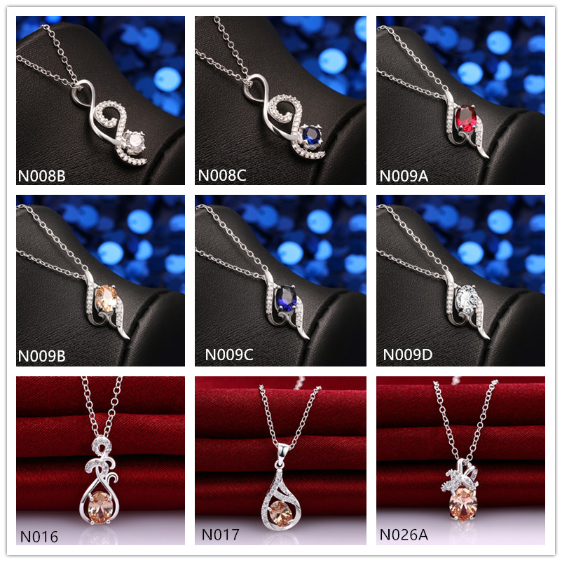 New arrival fashion women's gemstone 925 silver Necklace Pendant 10 pieces a lot mixed style,cheap sterling silver Pendant Necklaces EMN30
New arrival fashion women's gemstone 925 silver Necklace Pendant 10 pieces a lot mixed style,cheap sterling silver Pendant Necklaces EMN30