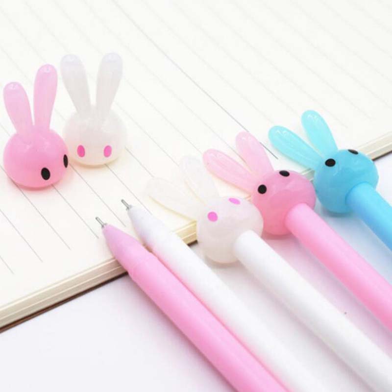 Rabbit Shape 20pcs/lot Gel Pen For Writing School Supplies Office Accessories Stationary For Kids Student Gift Christmas Prize