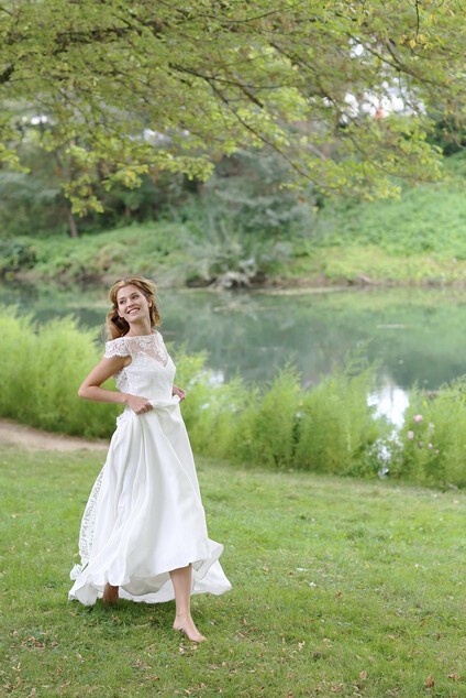 Vestido De Noiva Simple Beach Wedding Dress Sexy Open Back Romantic Lace Wedding Gown Boho Wedding Dresses