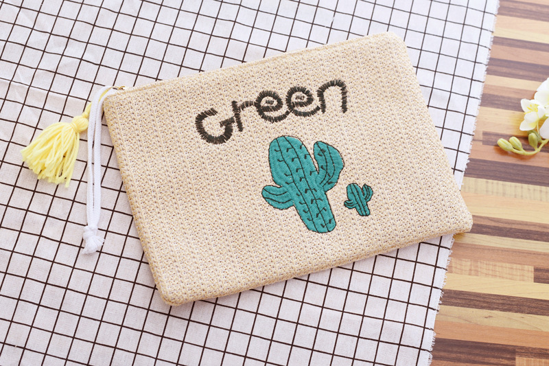 5pcs Banana cactus embroidery Cosmetic Bags Women Straw Beach messenger Clutch Bag 30*21cm, Multi
5pcs Banana cactus embroidery Cosmetic Bags Women Straw Beach messenger Clutch Bag 30*21cm, Multi