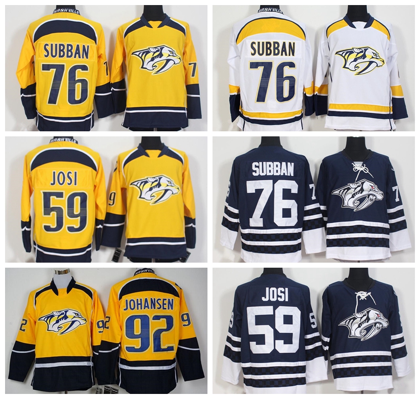 Hot Sale Predators Jerseys Nashville Ice Hockey 59 Roman Josi Jersey 19 Ryan Johansen 12 Mike Fisher Team Color Yellow White Alternate Blue, Black;red
Hot Sale Predators Jerseys Nashville Ice Hockey 59 Roman Josi Jersey 19 Ryan Johansen 12 Mike Fisher Team Color Yellow White Alternate Blue, Black;red