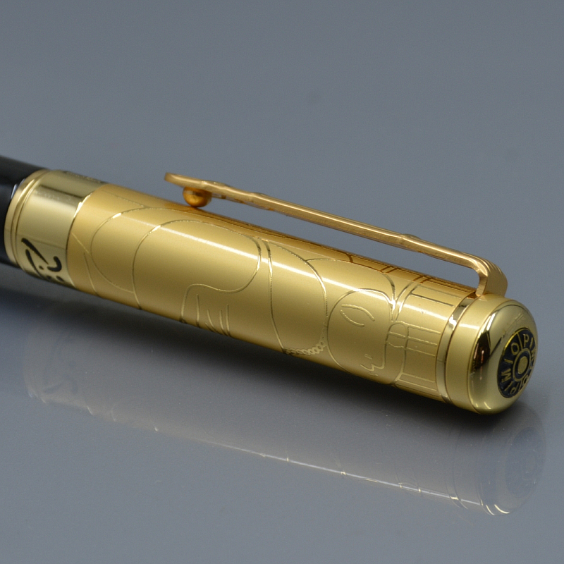 High Quality Picasso 902 black and gold Roller ball pen business office stationery Luxurs writing gift ball pens