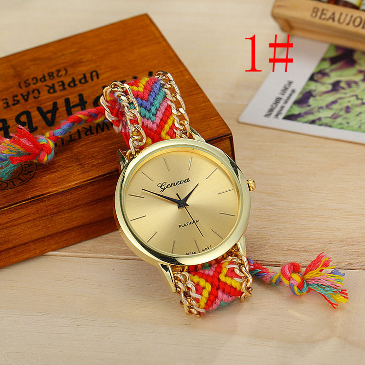 Hot Sale Colorful Braided Rope Watch Women Vintage DIY Woolen Quartz Watch Metal Chain Casual Dress Relogio Watch ZA0024
Hot Sale Colorful Braided Rope Watch Women Vintage DIY Woolen Quartz Watch Metal Chain Casual Dress Relogio Watch ZA0024