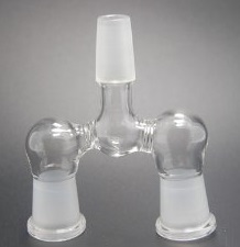 14.5mm and 18.8mm Glass adapter double bowl adapter two size Wishbone Glass Splitter Frosted Adapter for options
14.5mm and 18.8mm Glass adapter double bowl adapter two size Wishbone Glass Splitter Frosted Adapter for options