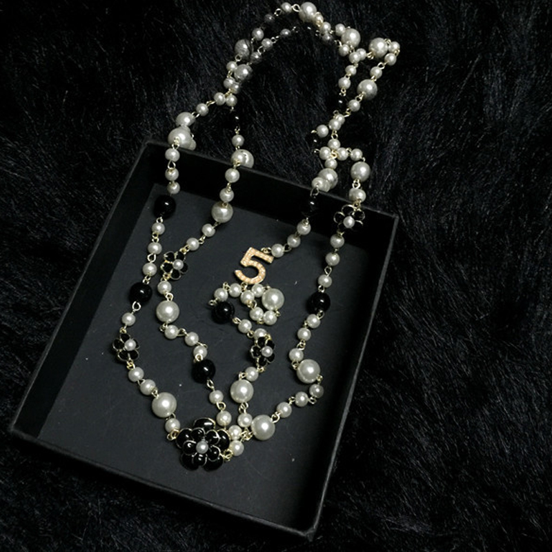 Long Simulated Pearls Beads Necklaces For Women No.5 Double Layer collane lunghe donna camelia maxi necklace Party Necklace, Silver
Long Simulated Pearls Beads Necklaces For Women No.5 Double Layer collane lunghe donna camelia maxi necklace Party Necklace, Silver