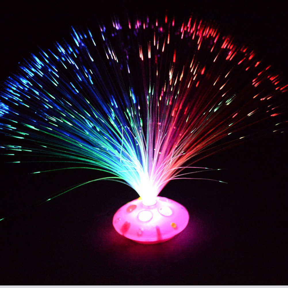 Wholesale-Auto Color Changing LED Braid Optic Fiber Light Nightlight ABS Lamp Bright Glowing Lighting Home Holiday Party Decoration Wholesale-Auto Color Changing LED Braid Optic Fiber Light Nightlight ABS Lamp Bright Glowing Lighting Home Holiday Party Decoration