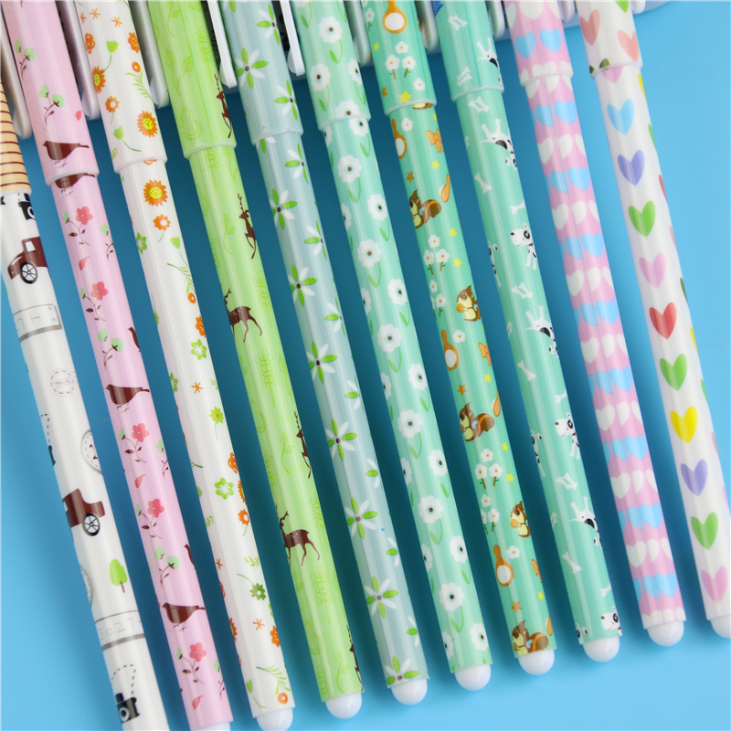 Wholesale-10 Pcs Fresh Style Kawaii Animal Print Gel Ink Pen Promotional Gift Stationery School Office Supply