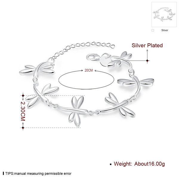 Hot sale christmas gift 925 silver Dragonfly Bracelet DFMCH411, Brand new fashion 925 sterling silver Chain link bracelets high grade