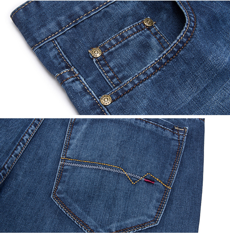 Wholesale-Drizzte Men 38 40 42 44 46 48 50 52 Plus Jeans Shorts Summer Short Work Blue Denim Jean Big & Tall Trousers Pants