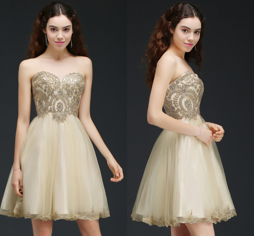 2018 New Cheap Lace Beaded Short A Line Homecoming Dresses Champagne Sweetheart Lace Up Cocktail Party Gowns Mini Prom Dresses CPS665, Same as picture
2018 New Cheap Lace Beaded Short A Line Homecoming Dresses Champagne Sweetheart Lace Up Cocktail Party Gowns Mini Prom Dresses CPS665, Same as picture