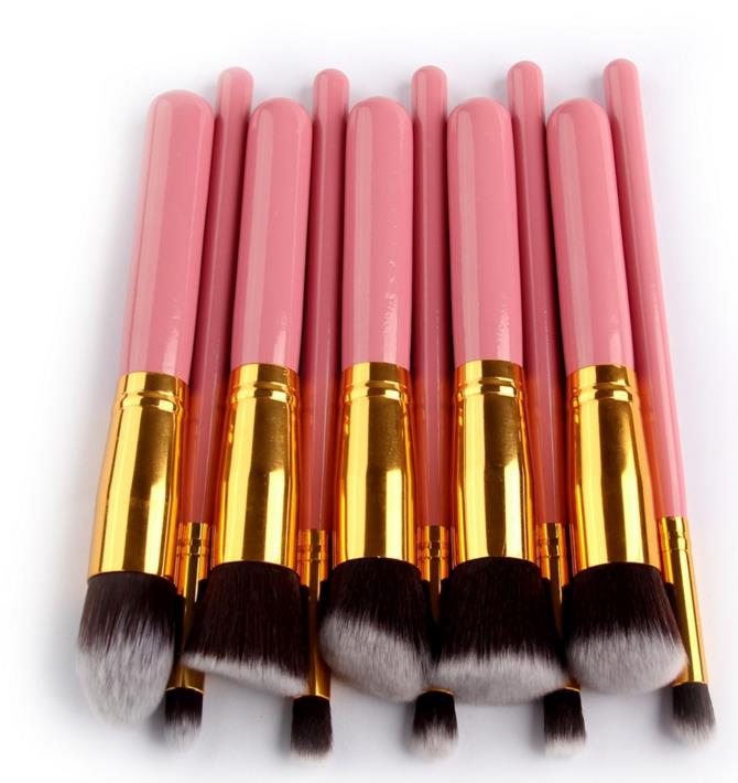 10Pcs/set Professional Makeup Brushes Set Cosmetic Makeup Tool Powder Foundation Eyeshadow Blush blend Brush tools
