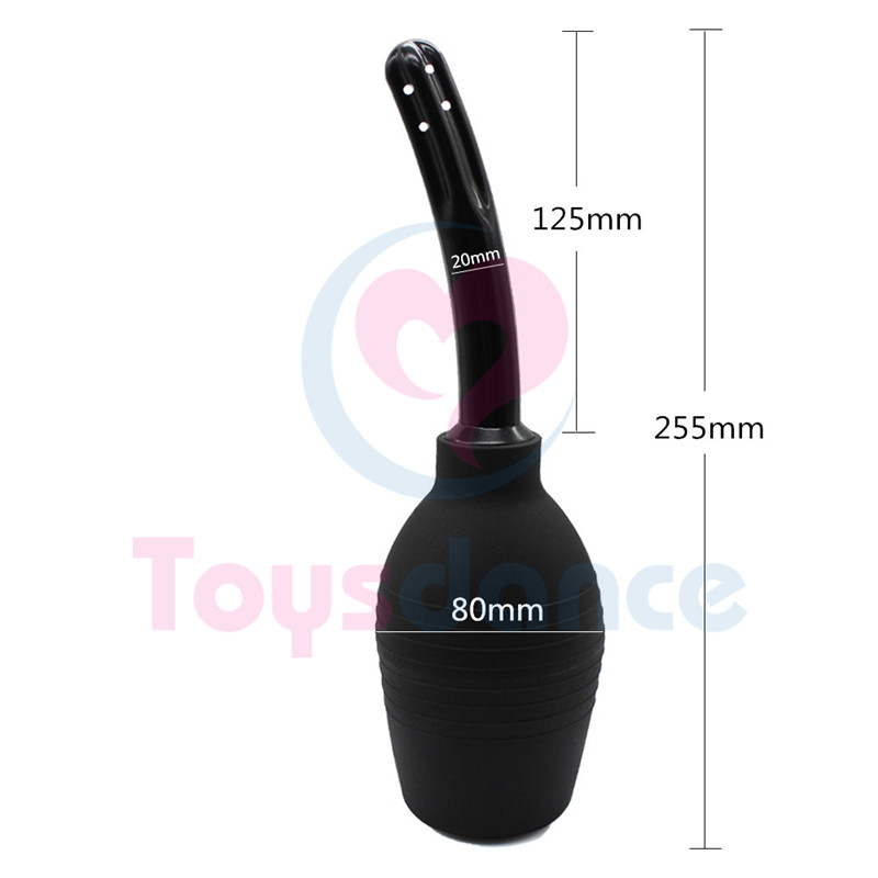 Toysdance 310ml Clyster Douche Silicone Intestinal Cleaners Sex Products For Adult Soft Head Applier Anal Sex Toys Black q1711241 - view 3