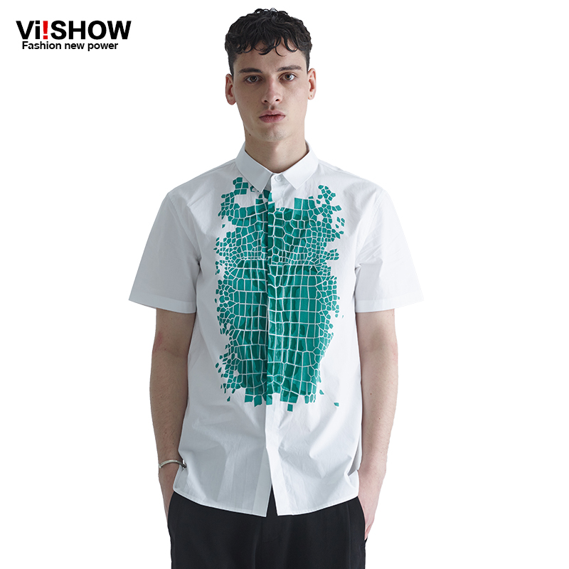 Wholesale-Viishow Casual Shirts Short Sleeve Men Blouse Summer Print Shirt and Cotton White Social Sport Dress Shirt Men Clothing
Wholesale-Viishow Casual Shirts Short Sleeve Men Blouse Summer Print Shirt and Cotton White Social Sport Dress Shirt Men Clothing