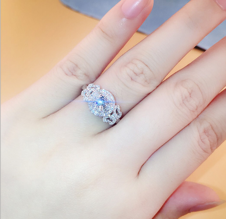 Victoria Wieck Round Cut Stunning Jewelry 925 Sterling Silver White Sapphire Simulated Diamond Gemstones Wedding Band Flower Ring Size 5-11