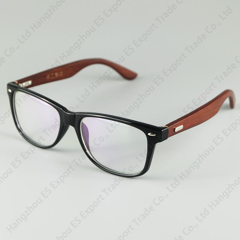 Classical Rice Rivet Frame Optical Glasses With Real Wood Legs Hand Make Fashion Eyewear 4 Colors