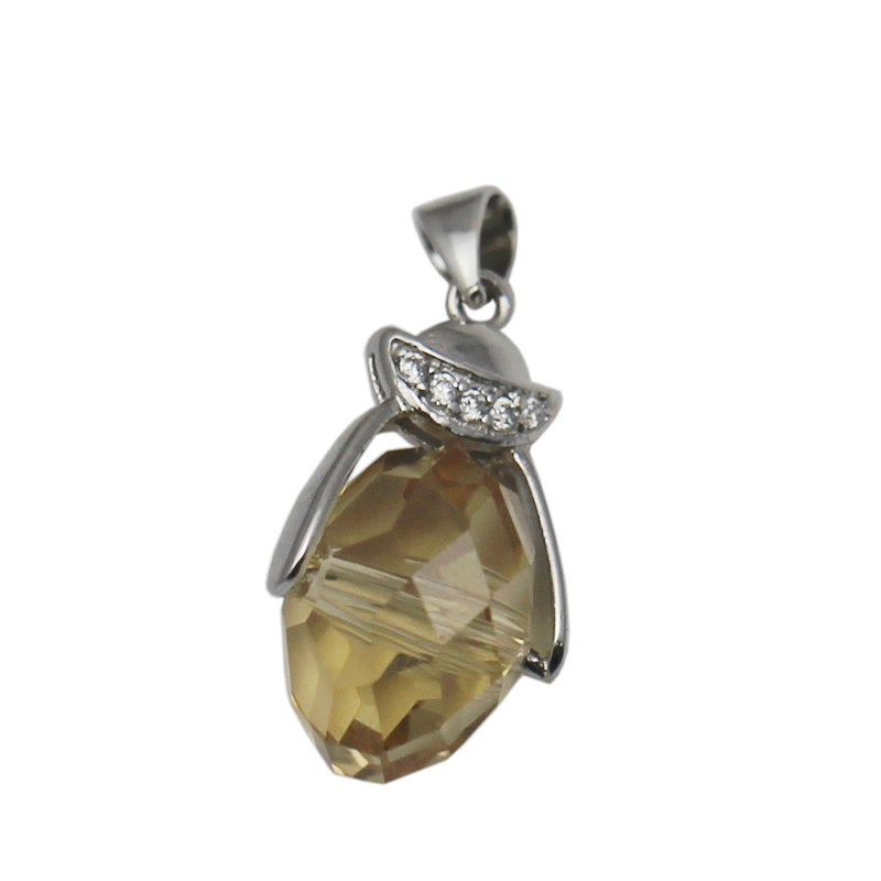 Beadsnice Pendant Clasp Side Hole Pinch Bails 925 Sterling Silver Jewelry Findings Necklace Pendant Making ID 34649