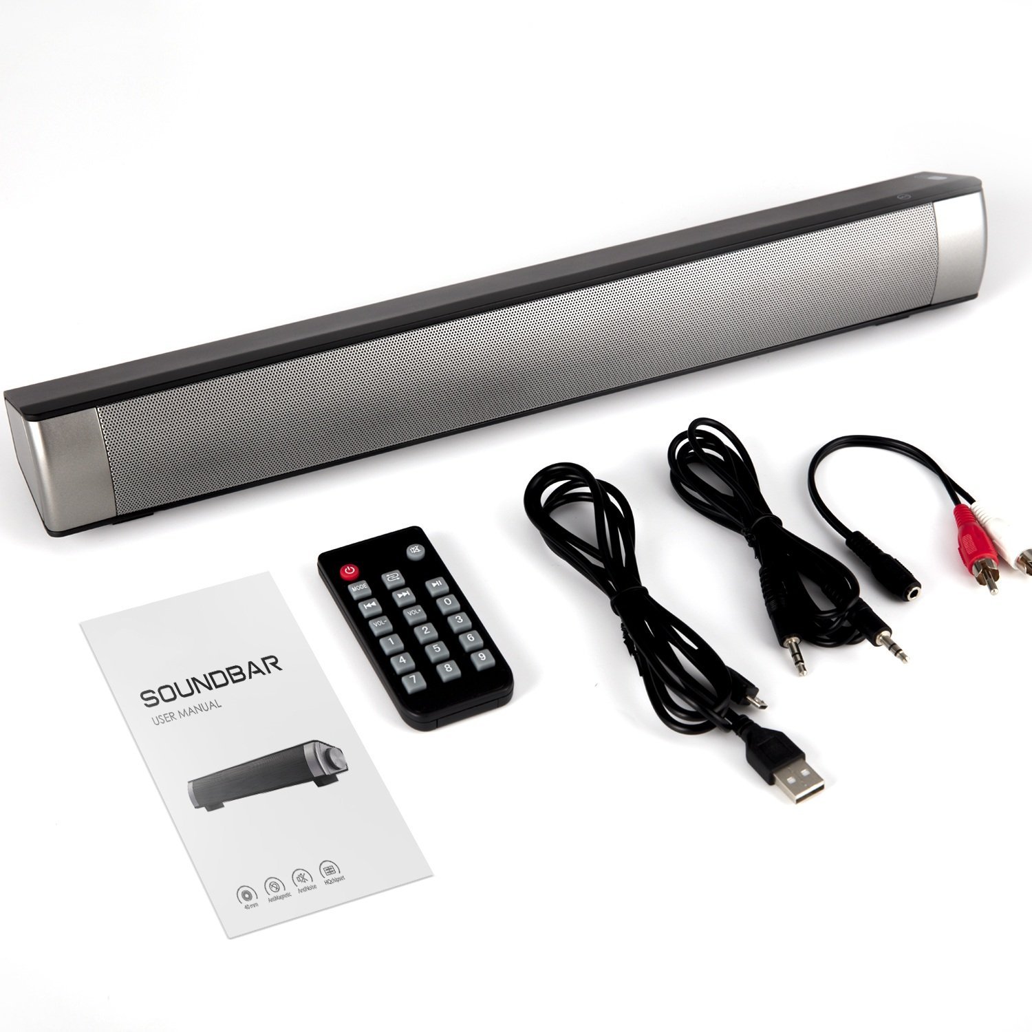 Soundbar Surround Sound Bar Home Theater System With Wired TF Card Bluetooth Speaker Wireless Sound Bar For TV PC Cellphone
