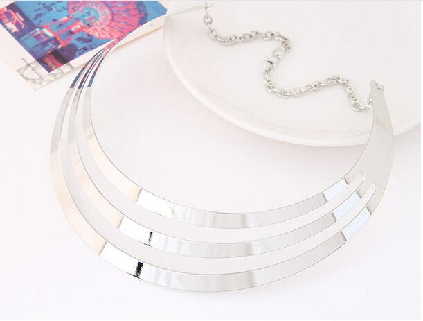 2016 Charm Choker Necklaces Women Gorgeous Metal Multi Layer Statement Bib Collar Necklace Fashion Jewelry Accessories Hot Sale HJIA906