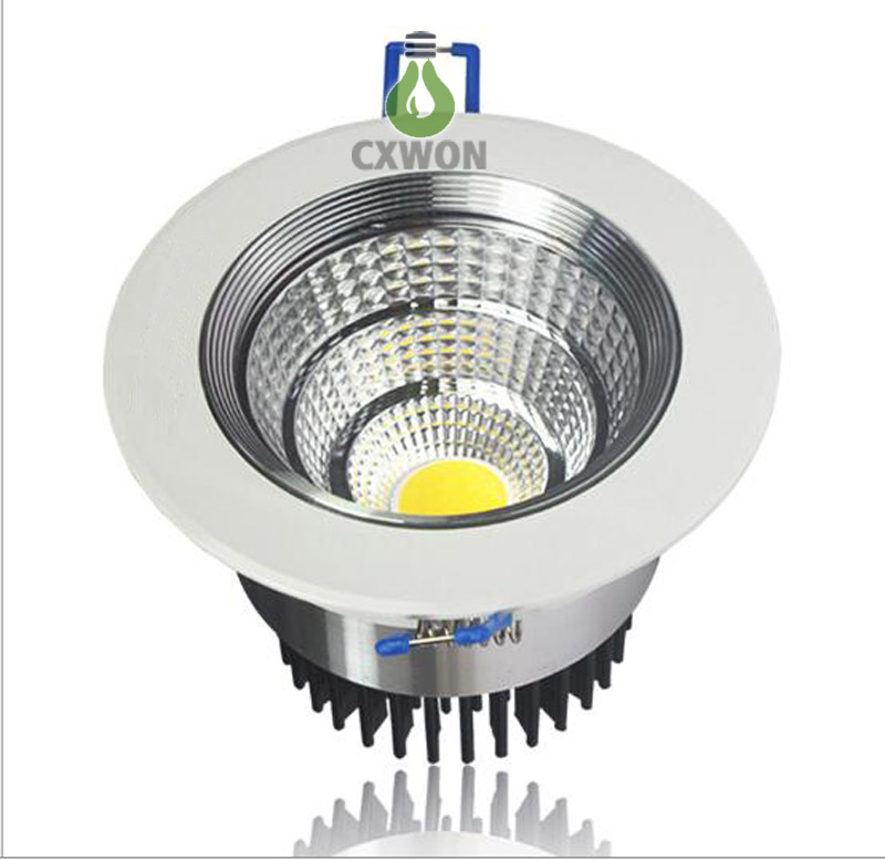 2016 Newest Led Recessed COB Downlights 5W 9W 12W 15W 20W Dimmable Led Ceiling Down Lights 60 Angle Warm/Cool White AC 85-265V