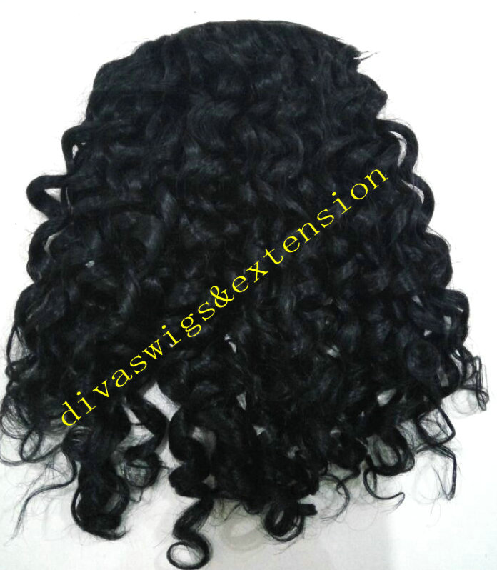 Side part afro puffs black clip in romatic curly brazilian virgin hair drawstring ponytail hair extensions 120g