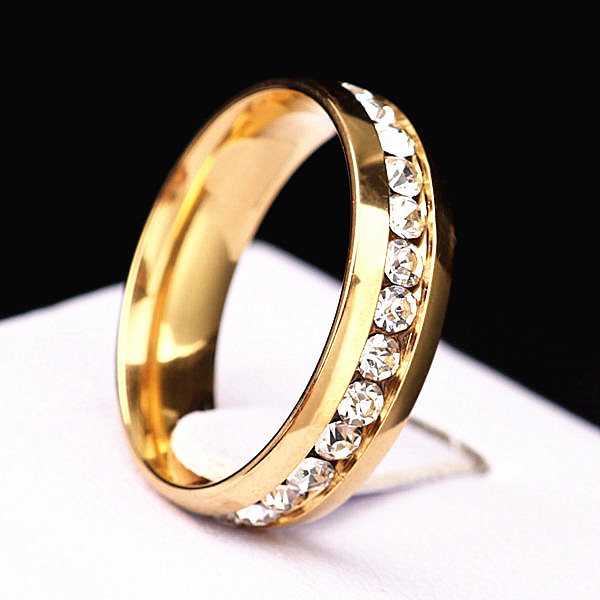 wholesale lots 36pcs one row full circle cz stone golden polished stainless steel wedding engagement Jewelry Rings
wholesale lots 36pcs one row full circle cz stone golden polished stainless steel wedding engagement Jewelry Rings