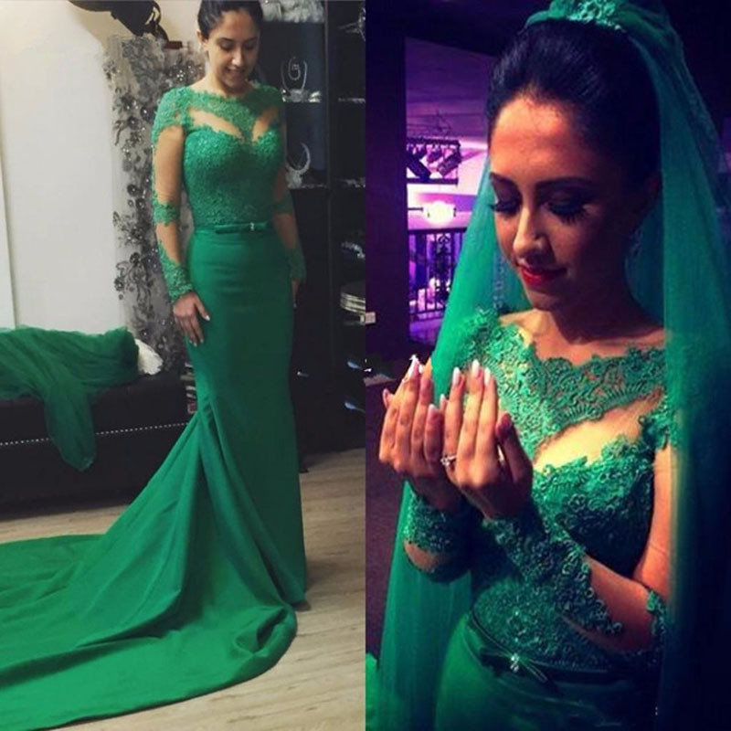 Green Sheer Lace Grace Mermaid Evening Dresses Long Sleeve Arabic Dubai Stain Sweep train Formal Prom party Gowns vestidos de festa, Light purple
Green Sheer Lace Grace Mermaid Evening Dresses Long Sleeve Arabic Dubai Stain Sweep train Formal Prom party Gowns vestidos de festa, Light purple