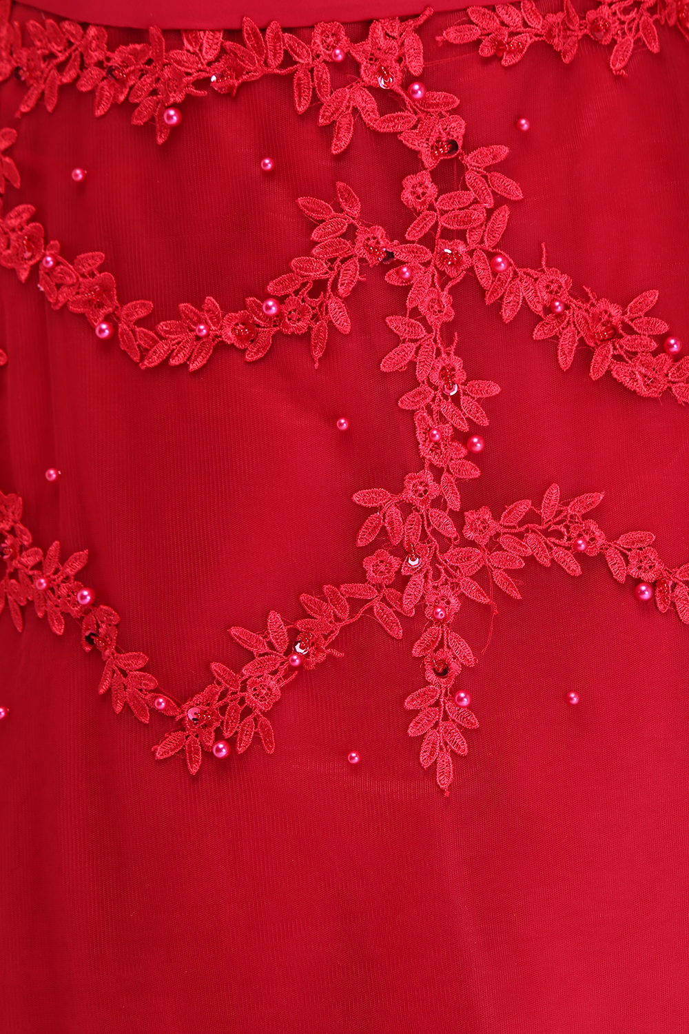 Real Image Plus Size Red Lace Short Cocktail Dresses Tulle Lace Beaded Knee Length A Line Formal Party Evening Dresses CPS298