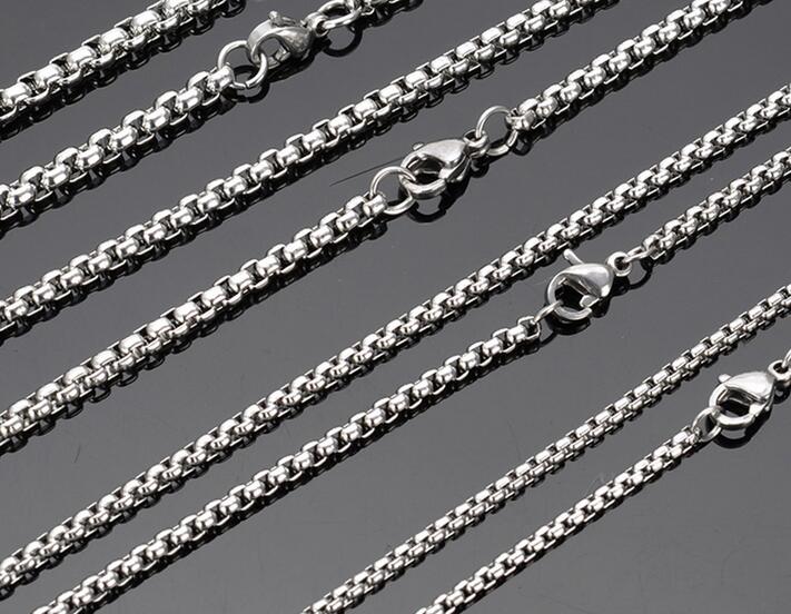 Wholesale In Bulk 10pcs/Lot Box Rolo Link Chain 316L Stainless steel Necklace Silver 18''-32'' Choose Yourself 3mm/4mm
Wholesale In Bulk 10pcs/Lot Box Rolo Link Chain 316L Stainless steel Necklace Silver 18''-32'' Choose Yourself 3mm/4mm