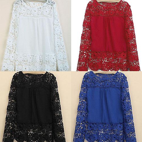 2016 Ladies Floral Dress Full Sleeve Chiffon Blouse Lace Top Shirt Blouse Women Clothing Plus size free shipping, Red
2016 Ladies Floral Dress Full Sleeve Chiffon Blouse Lace Top Shirt Blouse Women Clothing Plus size free shipping, Red