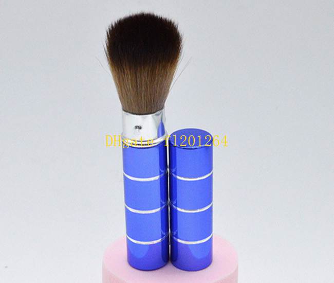 50pcs/lot Women Girls Metal Retractable Dome Blush Brush Aluminum Eyeshadow Brushes Make-up Brush Cosmetic Makeup Tools