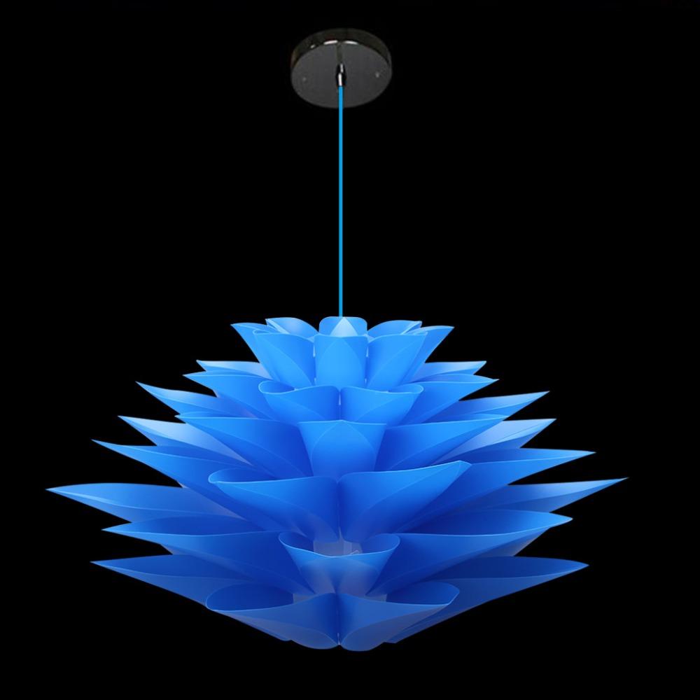 DIY Lampshade IQ PP Pendant Lamp Lotus Chandelier Suspension Ceiling Pendant For Christmas Living Bedroom With E27 Bulb Base