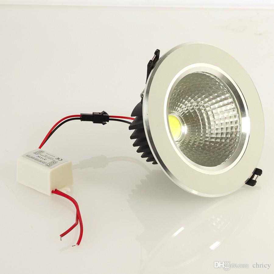 Dimmable led recessed lights cob led down lights 5W/7W/9W/12W indoor lights AC85-265V warm/cool white ceiling light