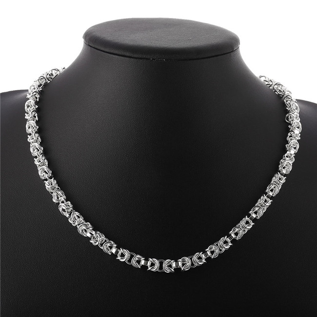New arrival Leading Shrimp Buckle Necklace Men sterling silver plate necklace STSN061,fashion 925 silver Chains necklace factory direct sale