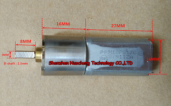 Brand new 16GA-050 micro DC gear motor 3V -24V 050 geared motor large torque for small robot~
Brand new 16GA-050 micro DC gear motor 3V -24V 050 geared motor large torque for small robot~