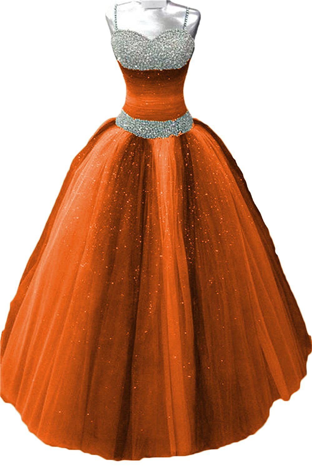 2017 New Sexy Crystals Ball Gown Long Ball Gown Quinceanera Dresses with Appliques Tulle Lace Up Plus Size Sweet 16 Dress QC502