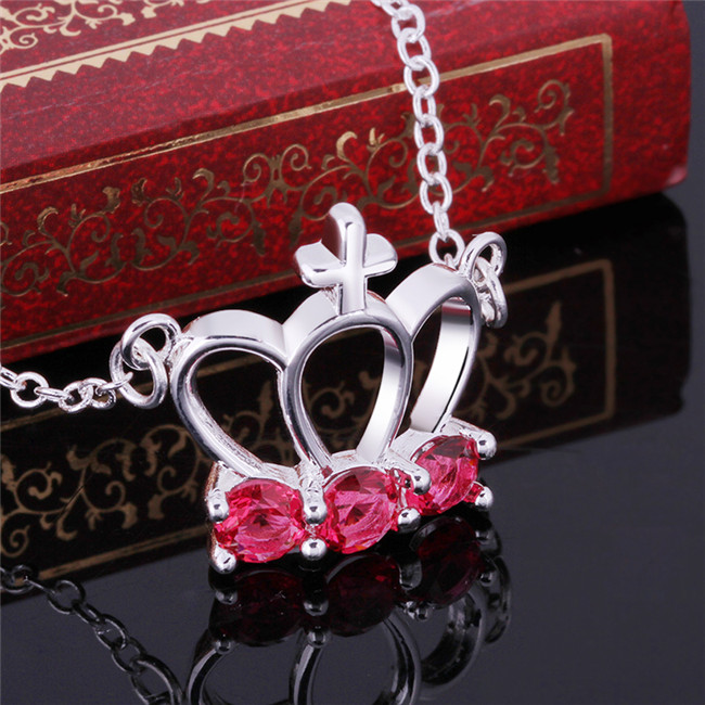 Best gift women's lmperial crown pendant necklace red gemstone sterling silver plated necklace STSN614,hot sale fashion 925 silver necklace
Best gift women's lmperial crown pendant necklace red gemstone sterling silver plated necklace STSN614,hot sale fashion 925 silver necklace