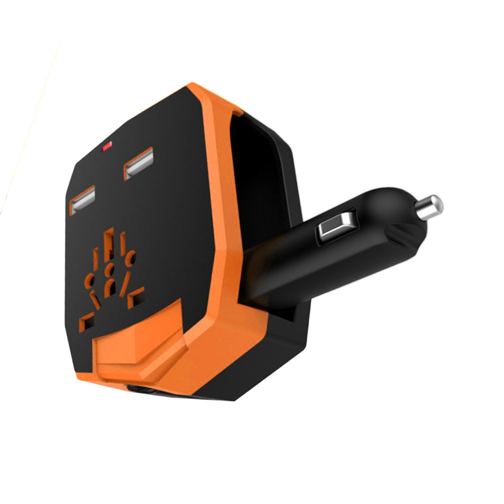 Universal Travel adaptor Car Charger Dual USB Multifunctional Conversion Plug Power Plug Adapter Socket Converter Mobile Phone Charger
