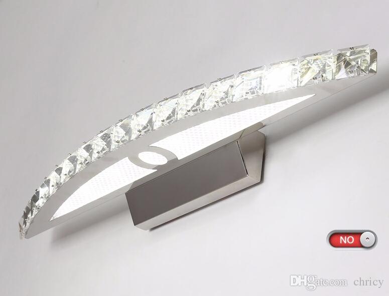 Contemporary K9 crystal led mirror lights bathroom wall sconces vanity lights 10w/15w/18w front wall sconce clear/amber crystal