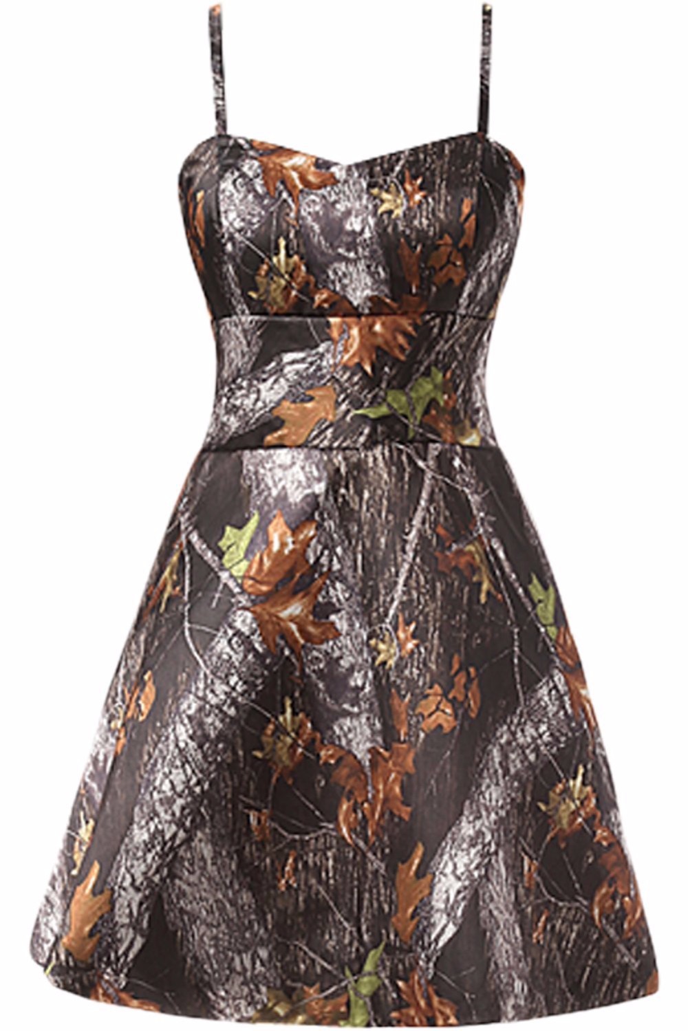 Free Shipping Straps Short Camo Prom Dresses 2016 New Styl Custom Make Size 0 or Plus Sizes Evening Bridesmaid Gowns