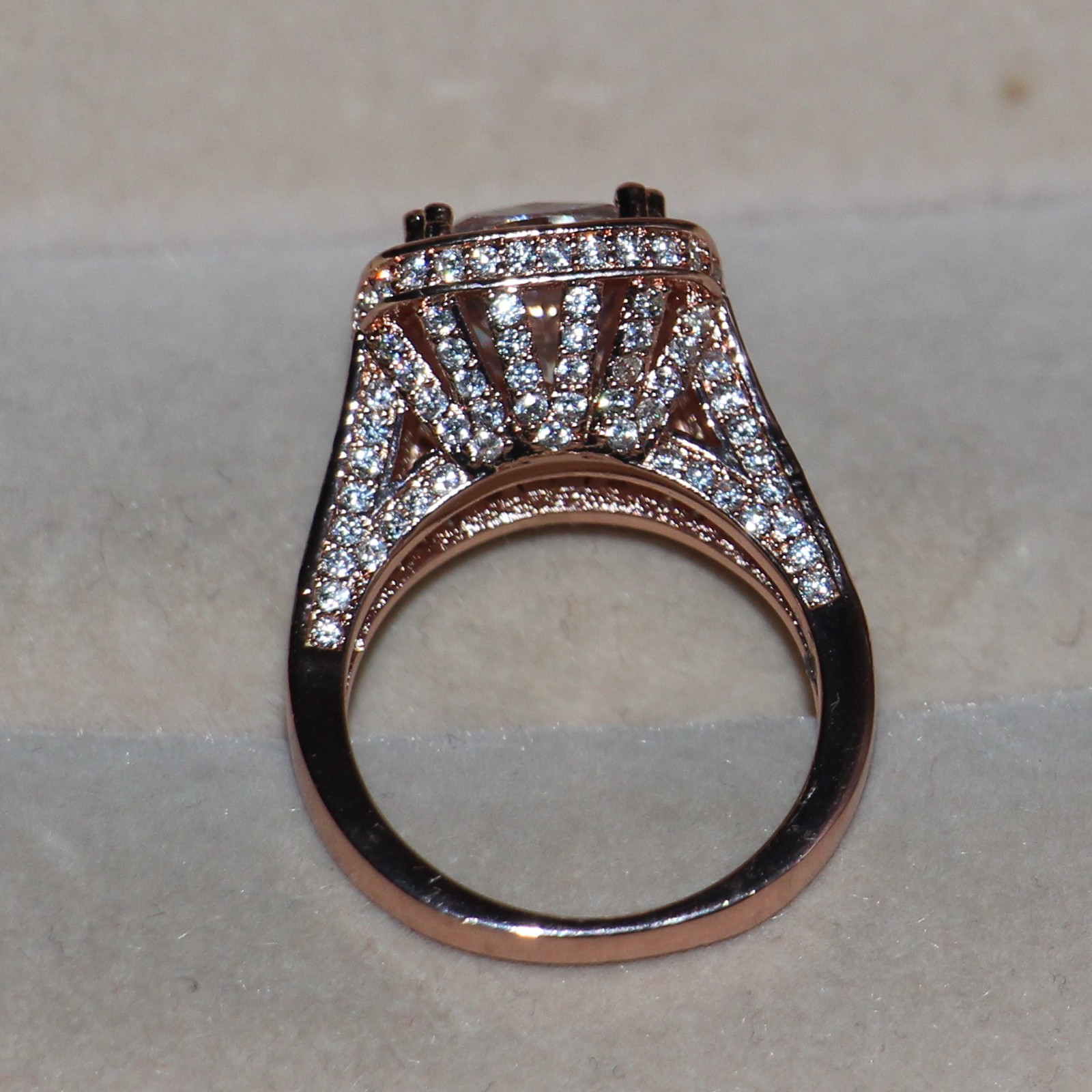 Victoria Wieck Luxury Jewelry 10ct topaz 192pcs Tiny CZ 925 sterling silver Rose Pave Simulated Diamond Wedding Band Women Ring Size 5-11