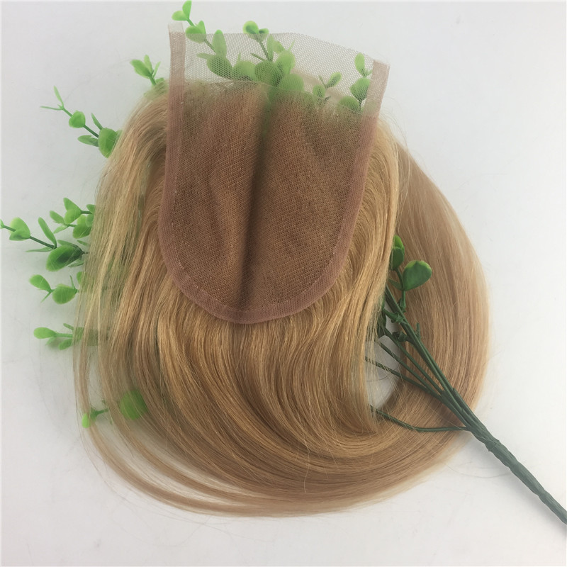 Large Stock Colorful 27 Straight Lace Closure Blonde Brazilian Virgin Human Hair 4x4 Frontal Closure Wholesale 8 Inch To 20 Inch