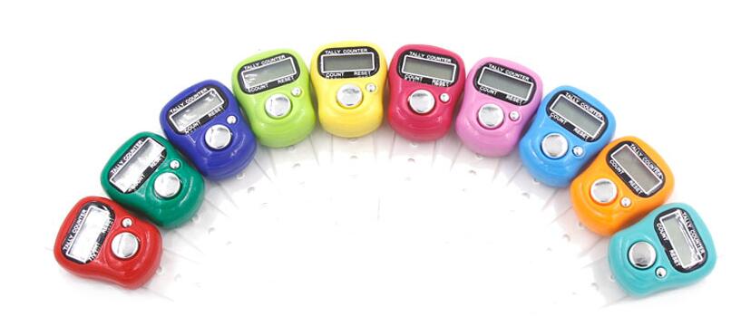 200pcs Mini Hand Hold Band Tally Counter LCD Digital Screen Finger Ring Electronic Head Count Tasbeeh Tasbih