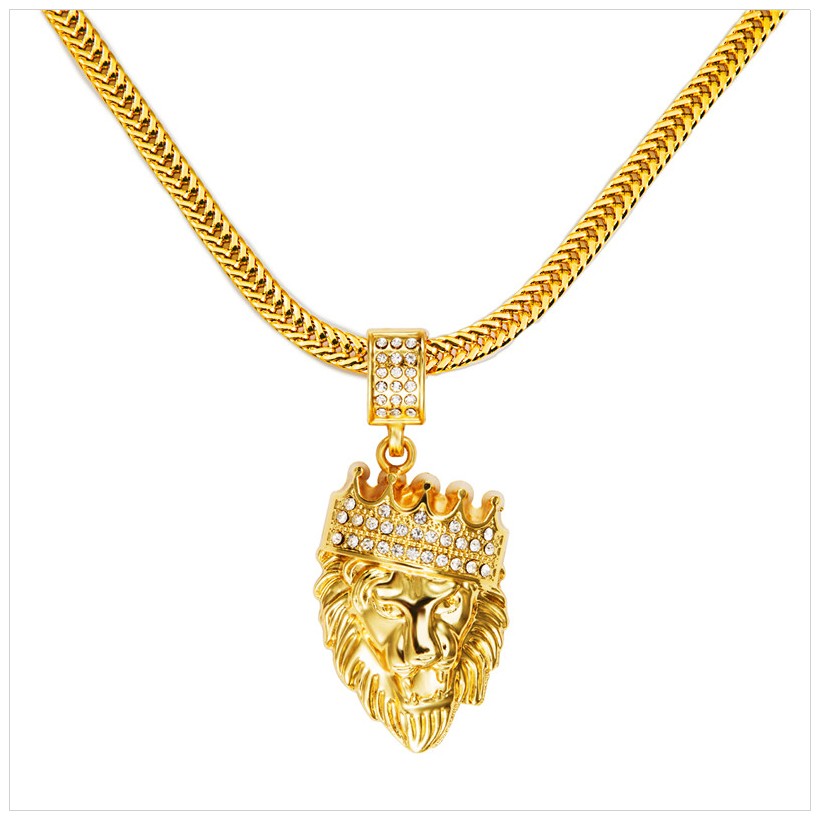 Hot Mens Hip Hop Jewelry Iced Out 18K Gold Plated Fashion Bling Bling Lion Head Pendant Men Necklace Gold Filled For Gift/Present, Silver
Hot Mens Hip Hop Jewelry Iced Out 18K Gold Plated Fashion Bling Bling Lion Head Pendant Men Necklace Gold Filled For Gift/Present, Silver