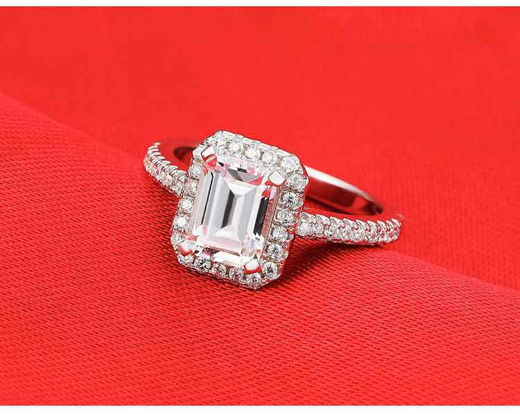 Fashion girl 925 Silver wedding Rings Cut Engagement Ring for Women Wedding Jewelry aneis wholesale free shipping