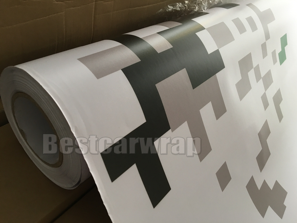 New digital Camo Vinyl Car Wrap COVERS With Air Rlease Gloss/ Matt Arctic Pixel Camouflage film covering foile 1.52x 10m/ 20m / 30m